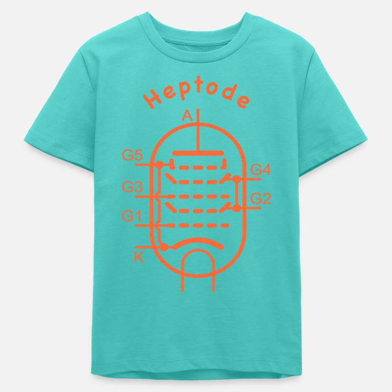 Heptode lumineux - T-shirt ado bio Stanley/Stella - bleu piscine
