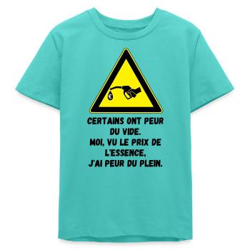Angst vor dem Tanken - Teenager Organic T-Shirt Mini Creator von Stanley/Stella - Poolblau - Vorne