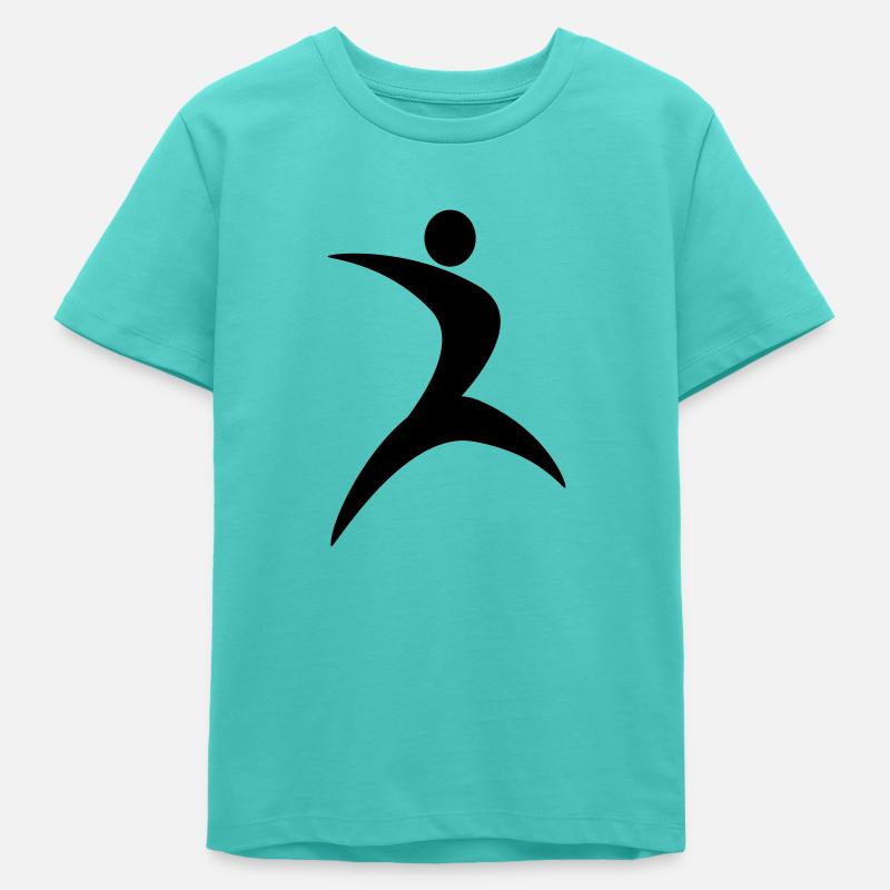 Dancing dancer dancer gymnastics 1c - Teens Organic T-shirt by Stanley/Stella - pool blue