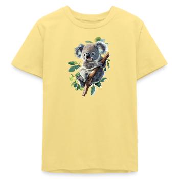 Koala - Teenager Organic T-Shirt Mini Creator von Stanley/Stella - Gelb Viva  - Vorne