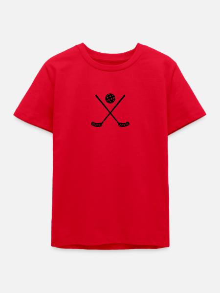 Floorball - Teenager Organic T-Shirt Mini Creator von Stanley/Stella - Rot