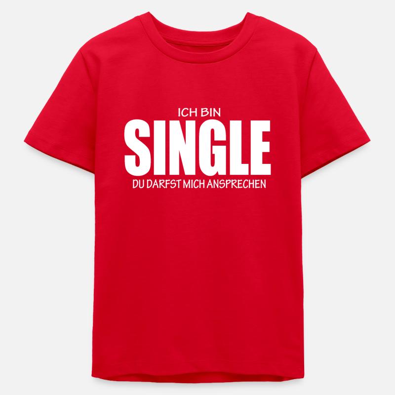 Single - Teens Organic T-shirt by Stanley/Stella - red