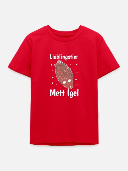 Lieblingstier Mettigel Fleischesser Fleischfresser - Teenager Organic T-Shirt Mini Creator von Stanley/Stella - Rot