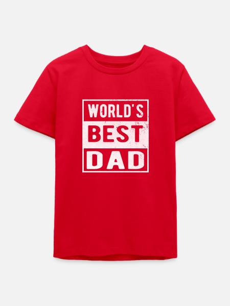 Best Dad - Teenager Organic T-Shirt Mini Creator von Stanley/Stella - Rot