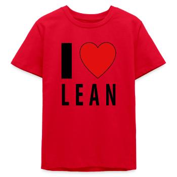 I heart LEAN - Teenager Organic T-Shirt Mini Creator von Stanley/Stella - Rot - Vorne