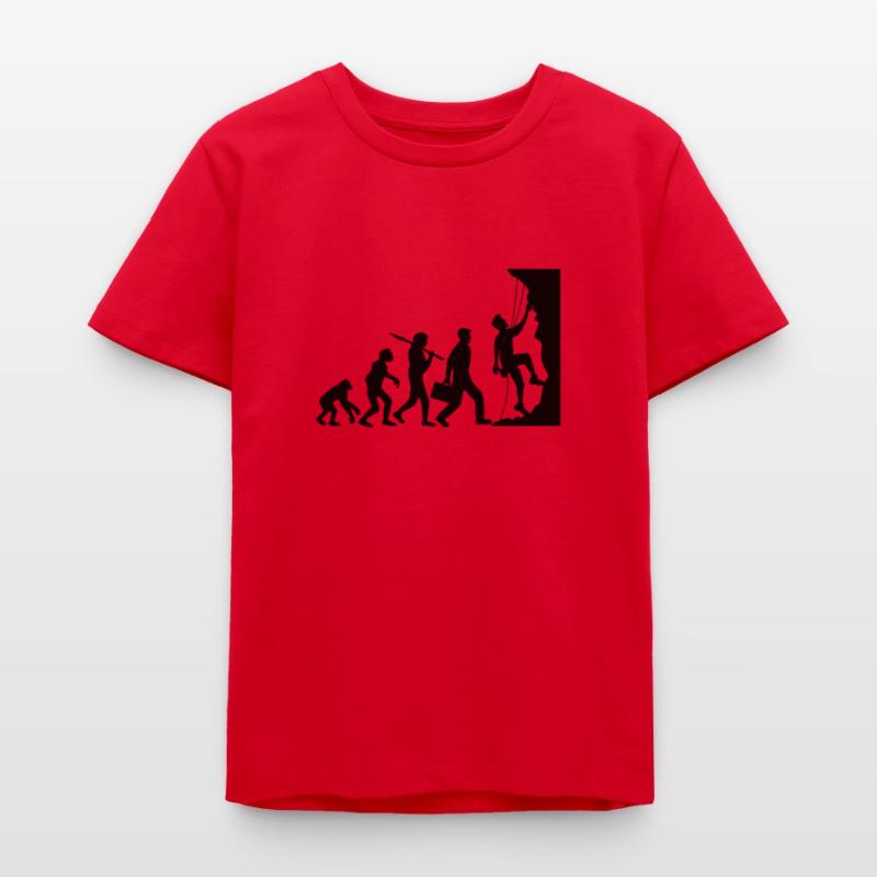 évolution évolution née raide paroi monte T-shirt ado bio Stanley/Stella