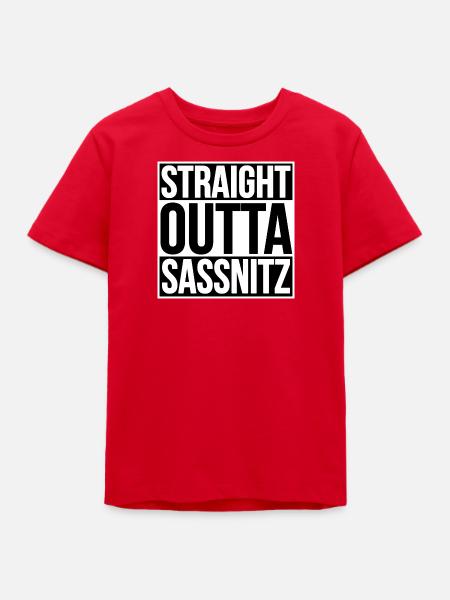 Straight Outta Sassnitz - Teenager Organic T-Shirt Mini Creator von Stanley/Stella - Rot
