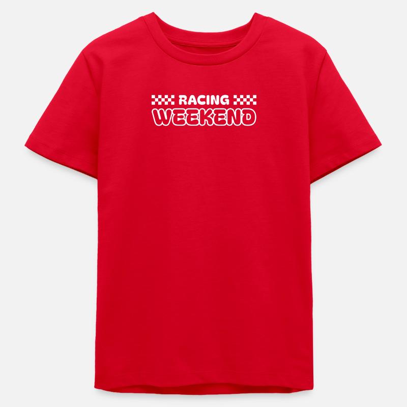 Week-end de course - Édition blanche - T-shirt ado bio Stanley/Stella - rouge