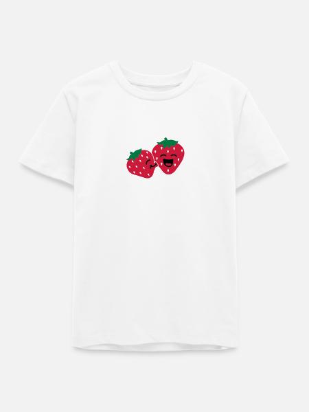 strawberry kiss - Teens Organic T-shirt by Stanley/Stella - white
