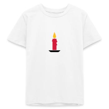 Bougie - T-shirt ado bio Stanley/Stella - blanc - Devant