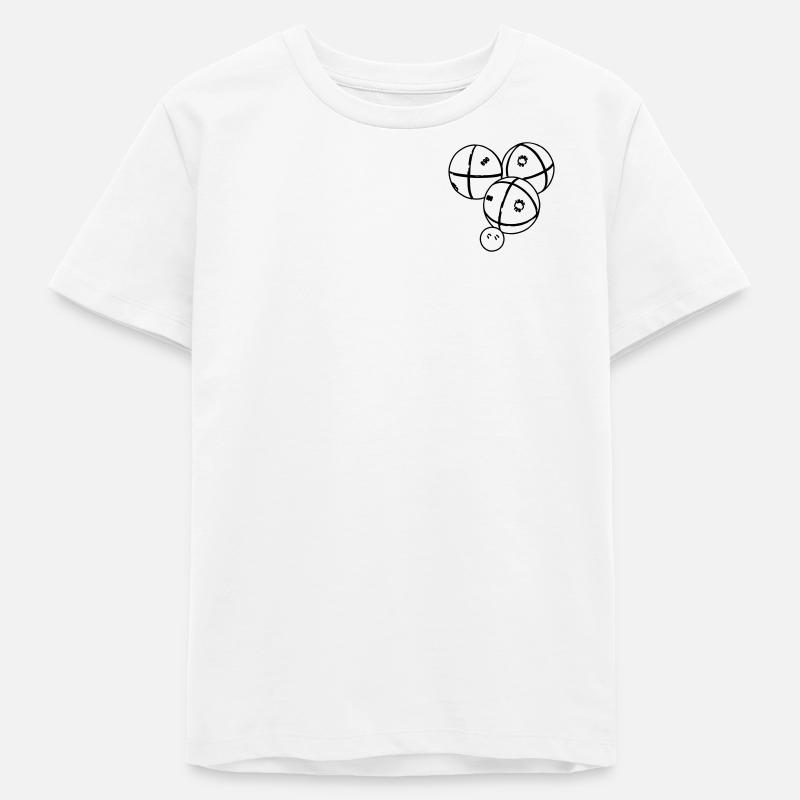 Boules de pétanque - T-shirt ado bio Stanley/Stella - blanc