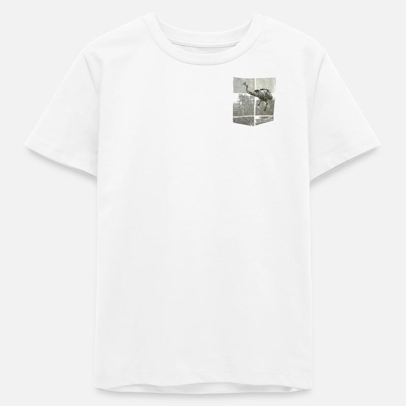 Conception de poches poitrine avec Nandu - T-shirt ado bio Stanley/Stella - blanc