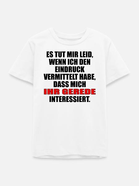 Kein Interesse - Teenager Organic T-Shirt Mini Creator von Stanley/Stella - Weiß