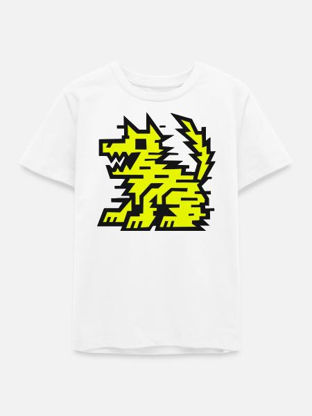 Glitch Neon Dog - Teenager Organic T-Shirt Mini Creator von Stanley/Stella - Weiß