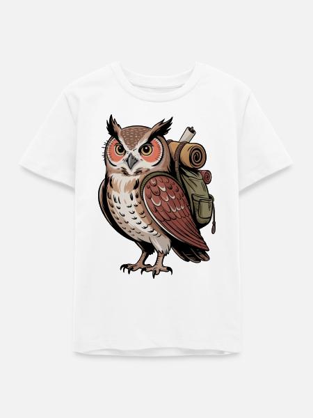 Wandernde Eule - Teenager Organic T-Shirt Mini Creator von Stanley/Stella - Weiß