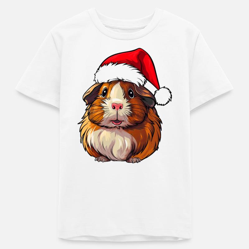Cochons d'Inde de Noël - T-shirt ado bio Stanley/Stella - blanc