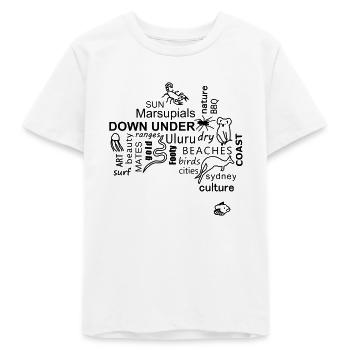 australia word cloud - Teenager Organic T-Shirt Mini Creator von Stanley/Stella - Weiß - Vorne