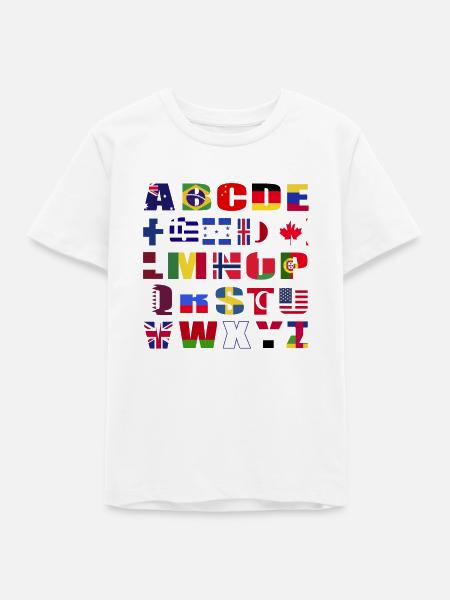Flaggen - Teenager Organic T-Shirt Mini Creator von Stanley/Stella - Weiß