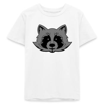 Raccoon Comic - Teens Organic T-shirt by Stanley/Stella - white - Front