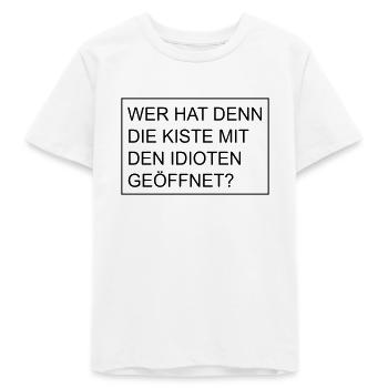 Kiste mit Idioten - Teenager Organic T-Shirt Mini Creator von Stanley/Stella - Weiß - Vorne