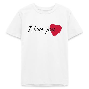 i_love_you - T-shirt ado bio Stanley/Stella - blanc - Devant