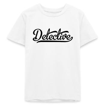 Détective - T-shirt ado bio Stanley/Stella - blanc - Devant