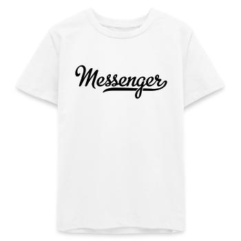Coursier à vélo - T-shirt ado bio Stanley/Stella - blanc - Devant