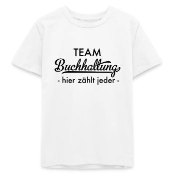 Team Buchhaltung - Teenager Organic T-Shirt Mini Creator von Stanley/Stella - Weiß - Vorne