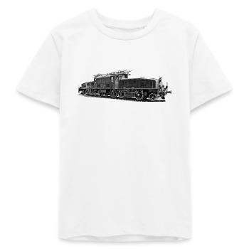Lokomotive Krokodil Be 6/8 - Teenager Organic T-Shirt Mini Creator von Stanley/Stella - Weiß - Vorne