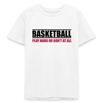 basketball_17 - Teens Organic T-shirt by Stanley/Stella - white - Front