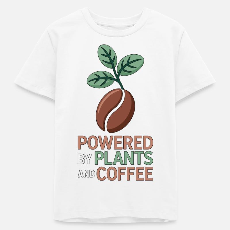 Nutrizionista Alimentato da Piante e Caffè Dietetico - T-shirt ragazzo bio di Stanley/Stella - bianco