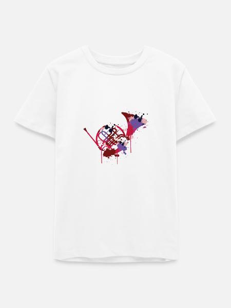French Horn - Teenager Organic T-Shirt Mini Creator von Stanley/Stella - Weiß