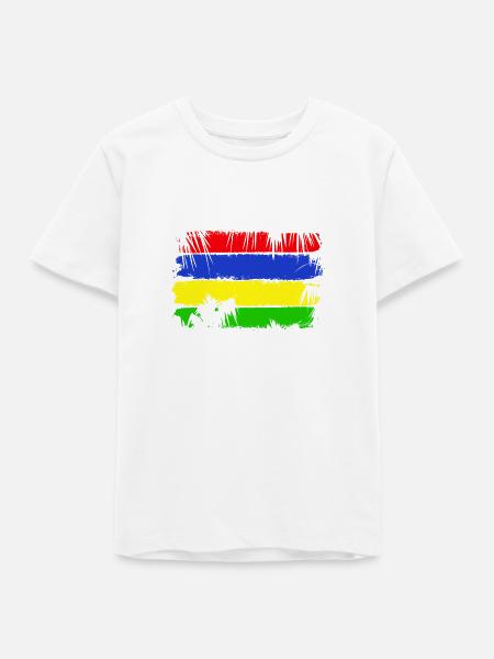 Mauritius Flagge - Teenager Organic T-Shirt Mini Creator von Stanley/Stella - Weiß