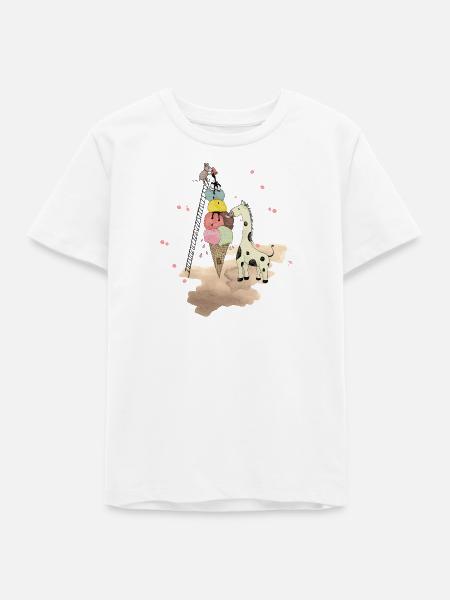 Wildlife Icecream - Teenager Organic T-Shirt Mini Creator von Stanley/Stella - Weiß