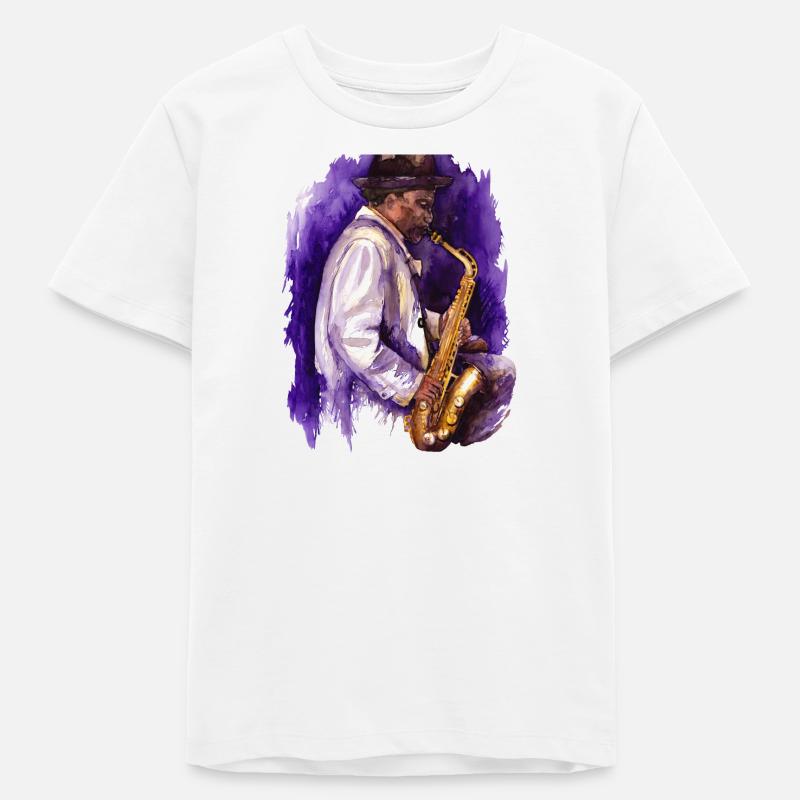 saxo - T-shirt ado bio Stanley/Stella - blanc