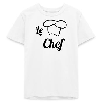 Le Chef - T-shirt ado bio Stanley/Stella - blanc - Devant