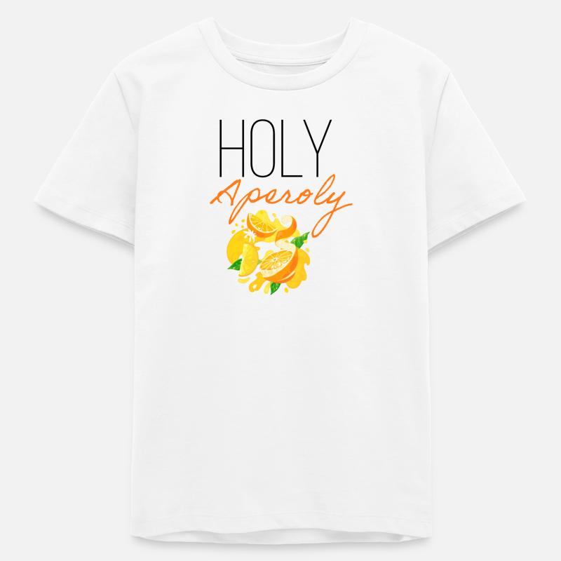 Conception de fêtes d’été de Holy Aperoly Cocktail - T-shirt ado bio Stanley/Stella - blanc