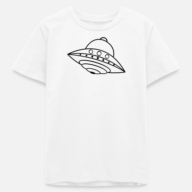 OVNI Alien Ship Space Doodle - T-shirt ado bio Stanley/Stella - blanc