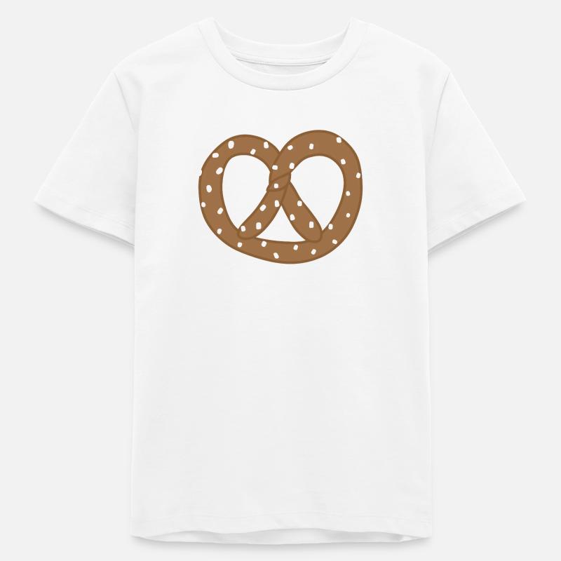 Conception ludique de cœur de bretzel - T-shirt ado bio Stanley/Stella - blanc