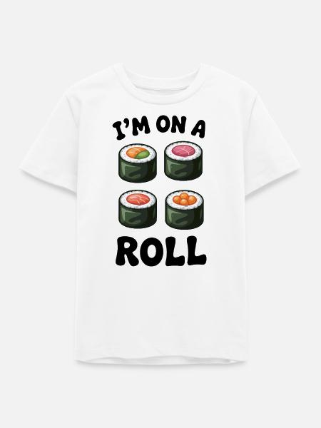 Sushi Rolle Lustiges Zitat - Teenager Organic T-Shirt Mini Creator von Stanley/Stella - Weiß