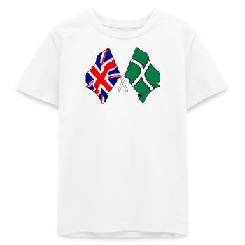 Devon & Great Britain Cross - Teens Organic T-shirt by Stanley/Stella - white - Front