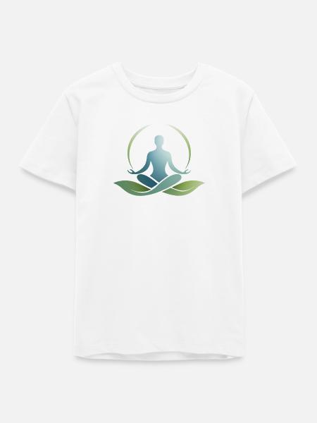 Natur-Yoga-Symbol – Gleichgewicht und Ruhe - Teenager Organic T-Shirt Mini Creator von Stanley/Stella - Weiß