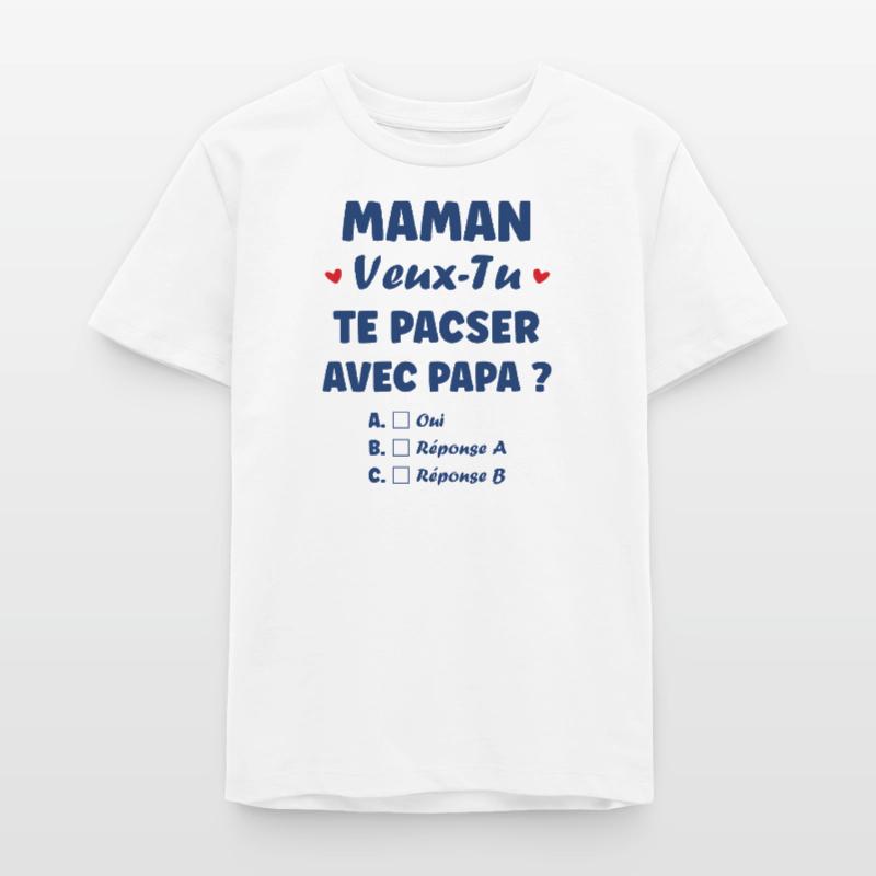 Mama, willst du eine eingetragene Lebenspartnerschaft mit Papa eingehen? Teenager Organic T-Shirt Mini Creator von Stanley/Stella