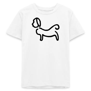 Hund_Silhouette - Teens Organic T-shirt by Stanley/Stella - white - Front