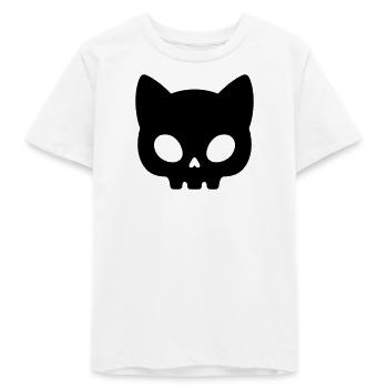 Katzen-Schädel Silhouette | Cute Gothic Maske - Teenager Organic T-Shirt Mini Creator von Stanley/Stella - Weiß - Vorne