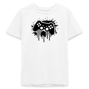 Manette de jeu - T-shirt ado bio Stanley/Stella - blanc - Devant