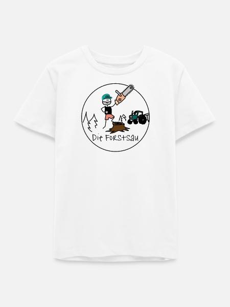 Die Forstsau - Teenager Organic T-Shirt Mini Creator von Stanley/Stella - Weiß