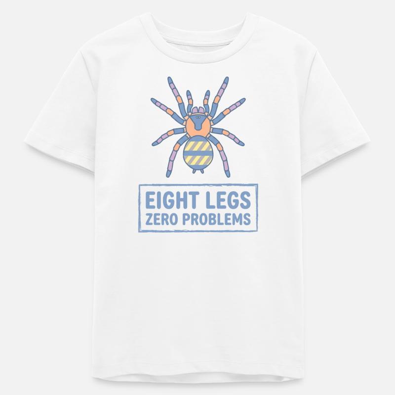 Eight Legs Zero Problems Tarantula - Teens Organic T-shirt by Stanley/Stella - white