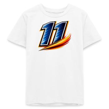 Numéro 11 Maillot de football Vitesse d’ailier - T-shirt ado bio Stanley/Stella - blanc - Devant