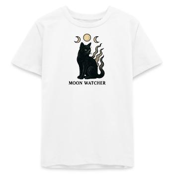 Mondwächter Katze - Teenager Organic T-Shirt Mini Creator von Stanley/Stella - Weiß - Vorne